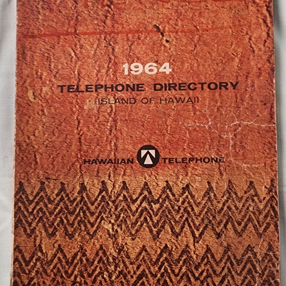 Vintage 1964 Hawaiian Telephone Directory